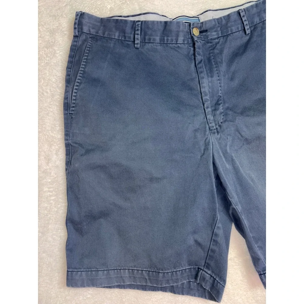 Peter Millar Mens Navy Blue Flat Front Chino Shorts Size 36 MCOB31